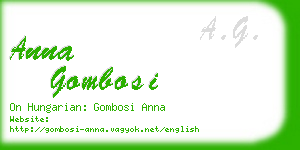 anna gombosi business card